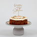 CARROT CAKE GF FRONT WITH GOLD MIRROT CUSTOM CAKE TOPPER