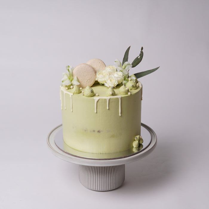 MATCHA GREEN TEA CAKE SEMI-NAKED FINISH