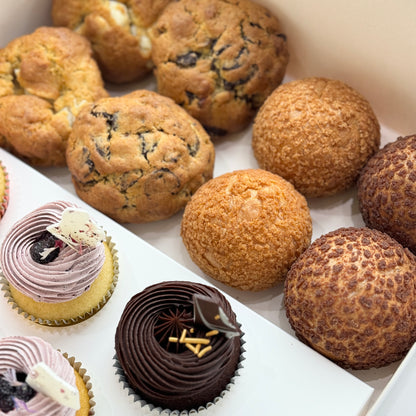 [ALL-TREATS-BOX] 6 CHOUX x 6 COOKIES x 6 CUPCAKES