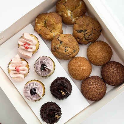 [ALL-TREATS-BOX] 6 CHOUX x 6 COOKIES x 6 CUPCAKES