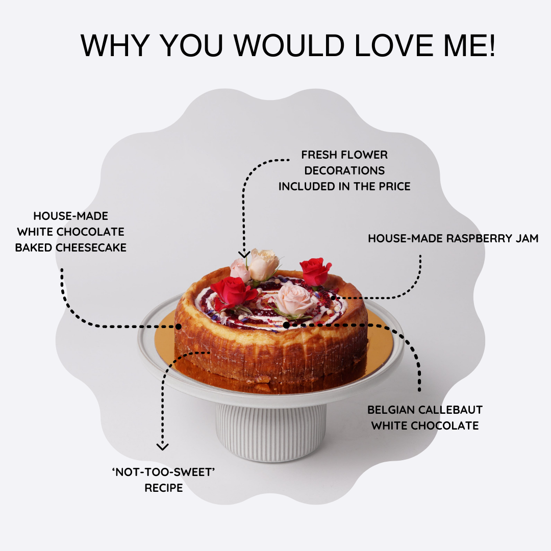 [#10 FOR HIM] WHITE CHOCOLATE BAKED CHEESECAKE