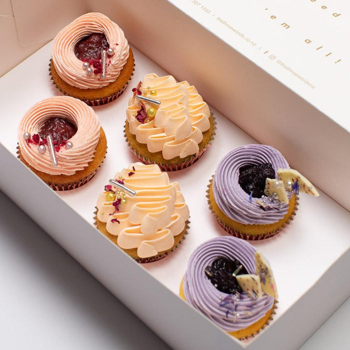 PINK & PURPLE COLOURS CUPCAKES SET